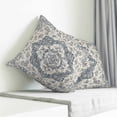 thumbnail image 3 of Beige Blue Boho Pillow Covers 24x24 Inch Decorative Throw Pillow Cover, Medieval Vintage Ethnic Floral Abstract Sofa Pillowcases Accent Cushion Case Home Decor Bedroom Living Room, 3 of 6