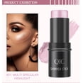 thumbnail image 2 of Pink Shimmer Highlighter Stick, Waterproof Face Brightening Makeup, Long-Lasting Glow Highlight for Fair Skin, 2 of 5