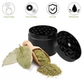 thumbnail image 4 of Muyoka Molinillo de especias, molinillo para fumar, molinillo de tabaco negro de aluminio de grado alimenticio con dientes afilados, triturador de hierba de tabaco ligero, 4 of 7