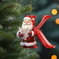 thumbnail image 5 of Dmlowu 26 Letter Christmas Ornaments with Santa - Exquisite Christmas Tree Ornaments for Xmas Tree, Personalized Hanging Christmas Tree Decorations Pendant for Holiday Party, 5 of 6