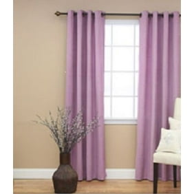 1 Panel Nancy Solid Lilac Lavender Semi Sheer Window Faux Silk