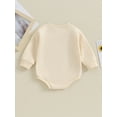 thumbnail image 4 of Bagilaanoe Newborn Baby Girl Boy Oversized Romper Sweatshirt Long Sleeve Bodysuits Letter Print Pullover 3M 6M 12M 18M Infant Casual Tee Tops, 4 of 7