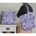 thumbnail image 5 of Soimoi Cotton Satin Spandex Purple Fabric By the Yard - 54 Inch Wide - Leaves Floral & Cat Animal Pattern Fabric - Botanical and Elegant Designs for Various Uses Printed Fabric, 5 of 6