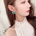 thumbnail image 3 of New Retro High-end Light Luxury Temperament Fashion Earrings Super Flash Color Zircon Inlaid Three-dimensional Flower Big Stud Earrings, 3 of 9