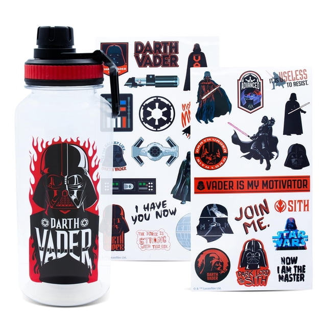 Jarra para botellas de agua STAR WARS Darth Vader de 1 litro con juego de pegatinas