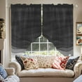 thumbnail image 2 of Black Gradient Swag Curtain Valance for Windows, Watercolor Abstract Black Gradient Water Ripples Window Treatments Short Swag Topper for Kitchen Windows Bathroom Bedroom, 36"x63", 2 of 8