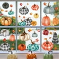 thumbnail image 3 of 9 Sheets Fall Window Clings Autumn Pumpkin Maple Leaves Window Decals Thanksgiving Double-Sided Stickers for Home Decorations (as shown), 3 of 6