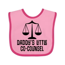 Inktastic Daddy Little Co Counsel Lawyer Boys or Girls Baby Bib