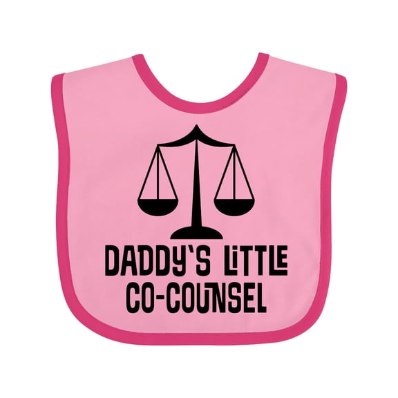 Inktastic Daddy Little Co Counsel Lawyer Boys or Girls Baby Bib