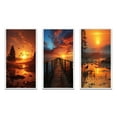 thumbnail image 2 of Designart "Lakeside Serenity Morning Sunrise II" Landscape & Nature Framed Wall Art Set Of 3 - Yellow Sunrisesunset Frame Gallery Wall Set For Home Decor, 2 of 7