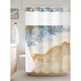 thumbnail image 6 of No Hook Shower Curtain with Snap in Liner, Abstract Sea Waves Beach Art Waterproof Bath Curtain Double Layers with See Through Top Window, Ocean Spray Summer Seaside Hotel Shower Curtains 60x72in, 6 of 9