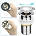 thumbnail image 4 of Clearance Faucets under $5,Basin Up Waste For Basin 1 Standard-G Waste Basin For -Plated Without DrainS Overflow Overflow Copper Without DrainS Universal Automatic Tools & Home Improvement, 4 of 6