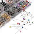 thumbnail image 3 of 100PCS Multicolor Pearl Head Sewing Pins, Stainless Steel Straight Quilting Pins for Fabric, DIY Crafts and Dressmaking with Storage Case, 3 of 3