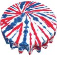 thumbnail image 3 of Independence Tie Dye Print Round Tablecloth 60 Inch, Water Resistant Spill Proof Washable Polyester Table Cloth,for Outdoor Picnic, Ktchen and Holiday Dinner, 3 of 8