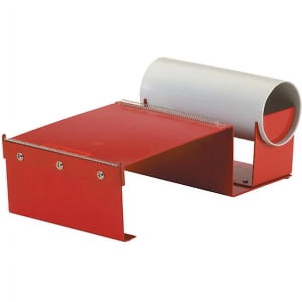 The Packaging Wholesalers Industrial Metal Label Protection Tape Dispenser 6" Red 1/Each TDLAB6ML