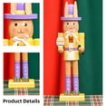 thumbnail image 5 of 12" Wooden Nutcracker Decorations, Easter Bunny Wooden Nutcracker Decor, Easter Nutcracker Figure, Indoor Decoration for Table, Spring Decor for Home, Rabbit Figuring Nutcracker Ornament (Pink), 5 of 8