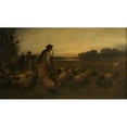 thumbnail image 3 of Otto von Thoren 18x12 Black Modern Framed Museum Art Print Titled - The Proximity of the Wolf (1870), 3 of 5