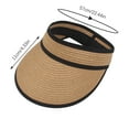 thumbnail image 3 of Fesfesfes Adult Summer Sun Visor Sunshade Beach Hat Holiday Hollow Hats Color Matching Outdoor Beach Hat, 3 of 3