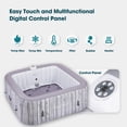 thumbnail image 4 of RELXTIME 73 Inch Inflatable Hot Tub 4-6 Person Outdoor Square Portable Home Spa with 130 Soothing Air Jets,Spa Cover, 4 of 6