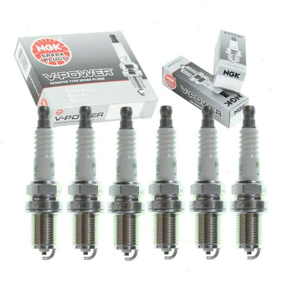 6 pc NGK V-Power Spark Plugs compatible with Volkswagen EuroVan 2.8L V6 1997-2003