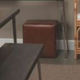 thumbnail image 3 of Jamie Young Co 16" Upholstered Contemporary Leather Ottoman in Brown, 3 of 3
