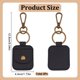 thumbnail image 2 of 2 Pcs Leather Ring Holder Ring Keeper Case Travel Pouch for Wedding Ring Engagement Ring Pouch Ring Bearer Gym Pouch for Jewelry Storage Black, 2 of 5