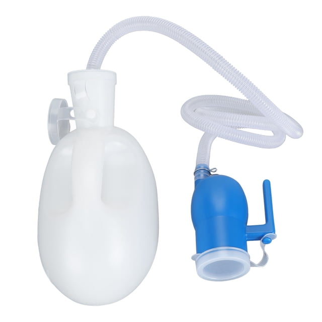 Bouteille d'Urine pour Homme, 2000ml, avec Couvercle, pour Voyage, Bleu, Blanc