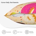 thumbnail image 5 of Kll Donuts Decorative Throw Pillow Covers Velvet Soft For Couch Sofa Bedroom Living Room Outdoor -16"X16", 5 of 8
