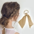 thumbnail image 2 of Ofertas Únicas 1 Pc Banda Elástica de Perlas con Cinta Elegante Beige Marrón Claro, 2 of 5