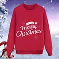 thumbnail image 5 of Linfrsh Family Pajamas Matching Sets Christmas Family Matching Sweatshirt Long Sleeve Cartoon Print Blouse Shirts Trendy O-Neck Xmas Ugly Shirt for Family Red,2XL, 5 of 7