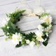 thumbnail image 4 of Corona de flores de Margarita, corona Floral, diadema, guirnalda para el pelo, tocado de Halo de flores con cinta, fotos de fiesta de boda, blanco, 4 of 5