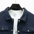 thumbnail image 6 of Shirt Jackets for Men Button-Down Long Sleeve Shackets Shirts with Pockets and Collared Mens Casual Solid Color Business Work Outerwear Coats, 6 of 8