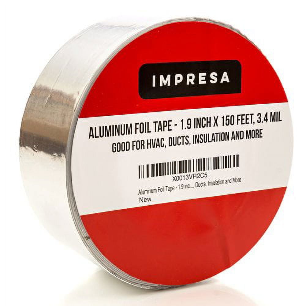 Impresa Products [150 Feet / 50 Yards] 1.9 inch Wide Aluminum Tape/Aluminum Foil Tape Â Professional/Contractor-Gra IP1001