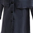 thumbnail image 5 of Girls Black Plaid Long Coat Costume Halloween Gothic College Style Cosplay Dress up for 11-12Y, 5 of 8