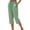 CL39_Green, variant on Striped Capri Pants for Women Loose Fit Straight Leg Cropped Pant Casual Summer Drawstring Elastic Waist Trousers Green S