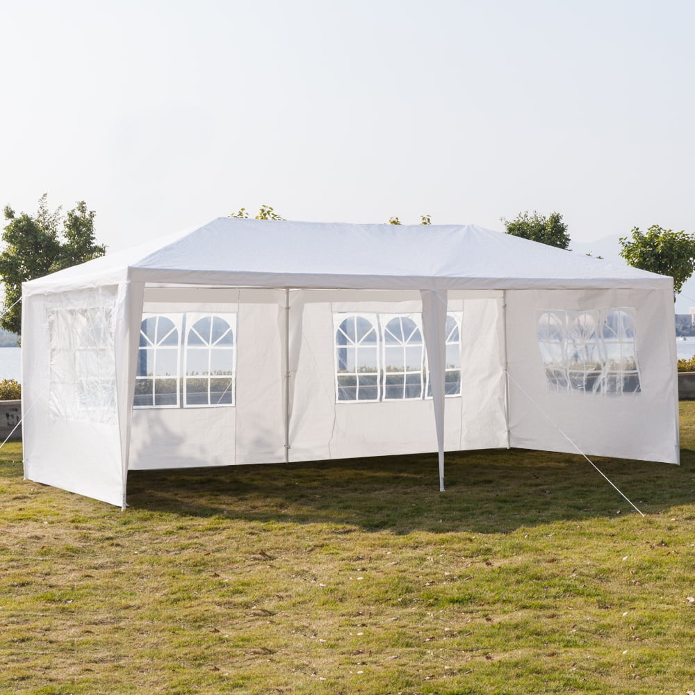 Zimtown 10'X20' Canopy Party Wedding Tent Event Canopies 6 Sidewalls Heavy Duty Pavilion Gazebo