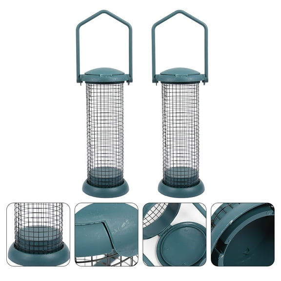 HEANUJJ Finch Bird Feeder Green 2Pcs