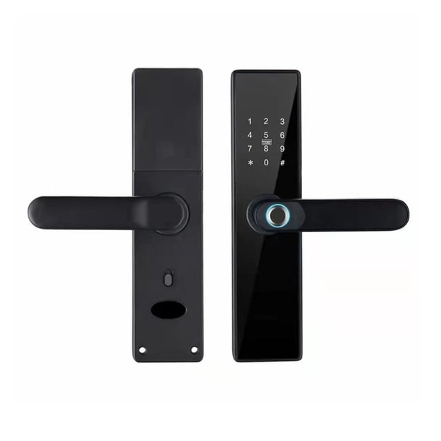 Door Lock, Tuya Electronic Lock Smart Door Lock Fingerprint Lock Password IC Card Key USB Charge For Smart Home ,Easy to Install