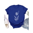 thumbnail image 3 of Xuanfei Women Dandelion Graphic Round Neck Short Sleeve T-Shirt, 3 of 7