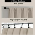 thumbnail image 5 of Patin Stone Kitchen Curtains 36 Inch Length 2 Pcs, Room Darkening Rod Pocket Short Curtains, Thermal Insulated Modern Farmhouse Curtain Drapes for Basement Bathroom, Each Panel 40" W x 36" L, 5 of 9