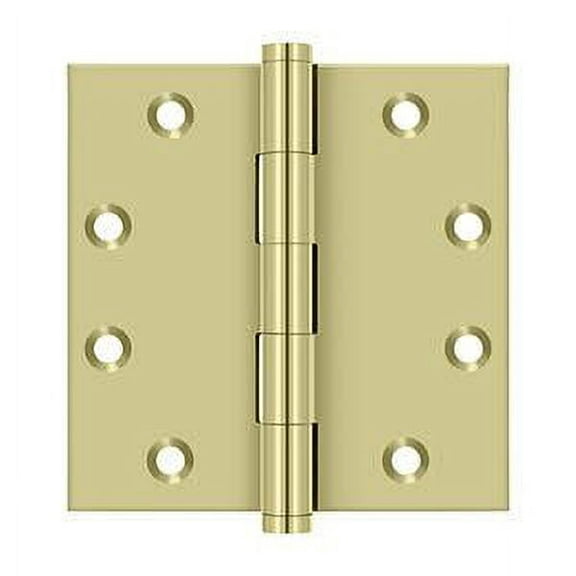 Deltana Dsb45 4.5" X 4.5" Solid Brass Square Corner Plain Bearing Mortise Hinge -