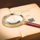 thumbnail image 1 of 10x Handheld Magnifier, 80mm Diameter Reading Magnifying Glass, Mental, 1 of 4