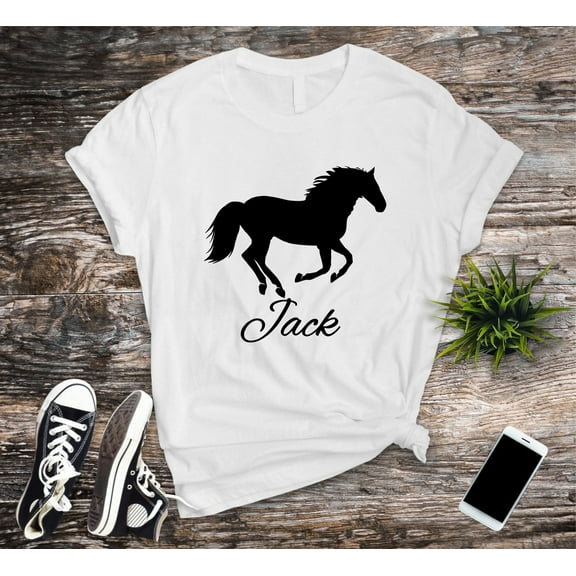Personalized T-shirt, Kids Horse Riding Gift, Custom Name Tshirt, Gift For Him/Her, Equestrian Shirt Present Tee Top