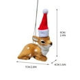 thumbnail image 4 of 1pc Christmas Hat Dog, Dachshund Dog Christmas Tree Decoration Pendant, Acrylic Flat Christmas Gift Decoration Pendant,B, 4 of 7