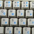 thumbnail image 2 of COLEMAK Autocollant pour Clavier avec Lettrage Bleu Fond TRANSPARENT, 2 of 4