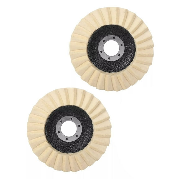 2Pcs Wool Polishing Wheel Buffing Pads 4.5 Inch Diameter, 7/8 Inch Hole, 12mm Thickness Polishing Wheel