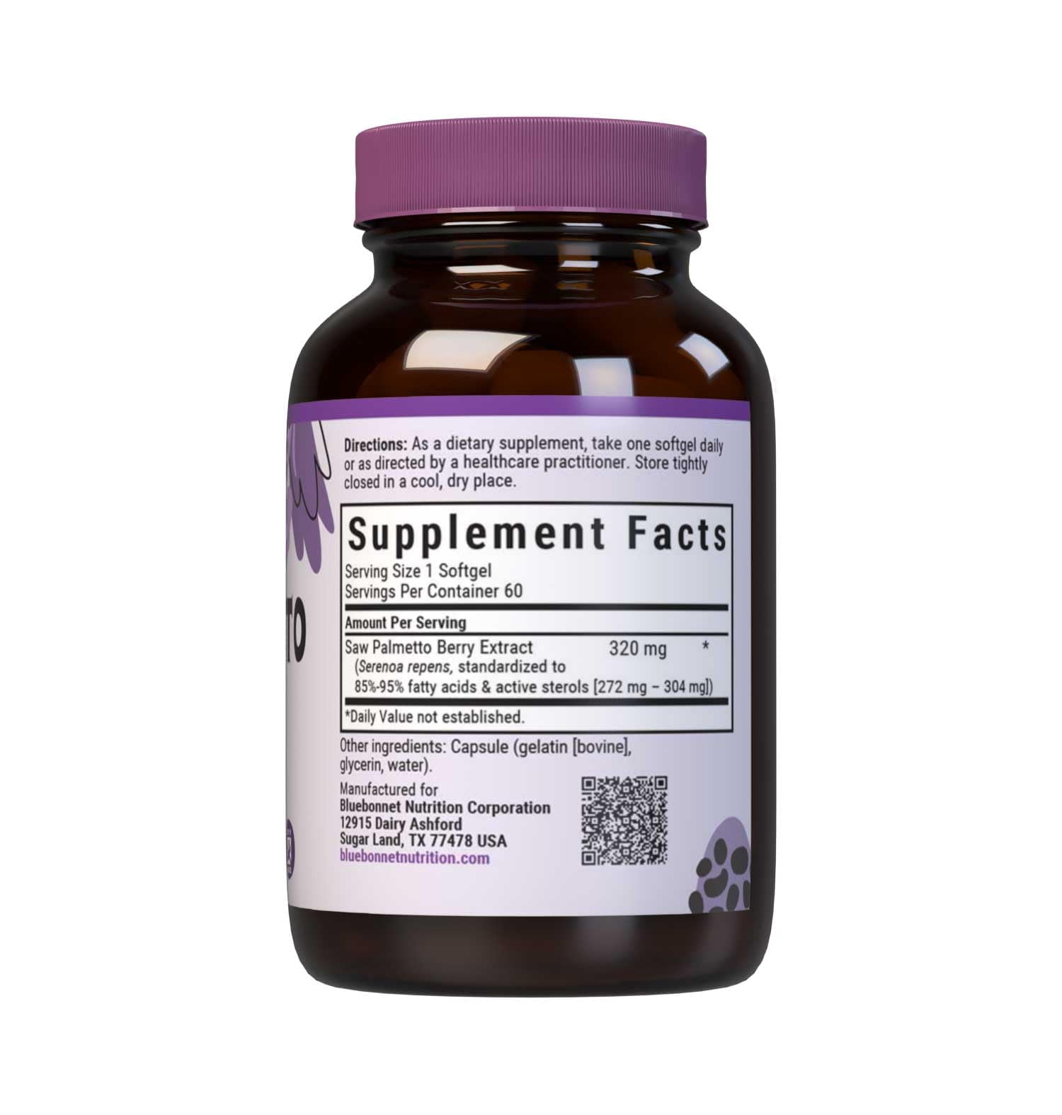 Bluebonnet Nutrition Extra Strength Saw Palmetto Berry Extract Supplement, 60 Count