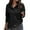 Black #1, variant on Fartey Sweatshirts for Women Lapel Button Pullover Loose Casual Long Sleeve V Neck Sweatshirt Dressy Casual Wock Tops with Pockets Black XL