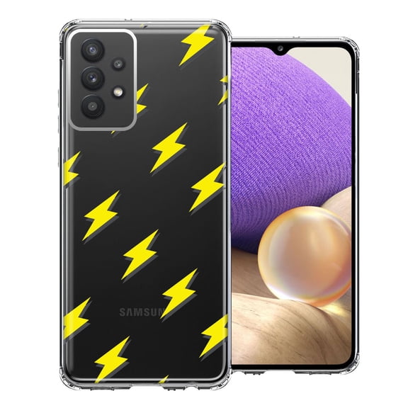 MUNDAZE for Samsung Galaxy A32 Electric Lightning Bolts Design Double Layer Phone Case Cover