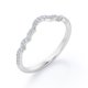 thumbnail image 4 of JeenMata Alianza de Boda Curvada con Forma de Nube de Diamantes de Talla Redonda de 0,15 TCW y Pavé Festoneado en Oro Blanco de 10 K, 4 of 6
